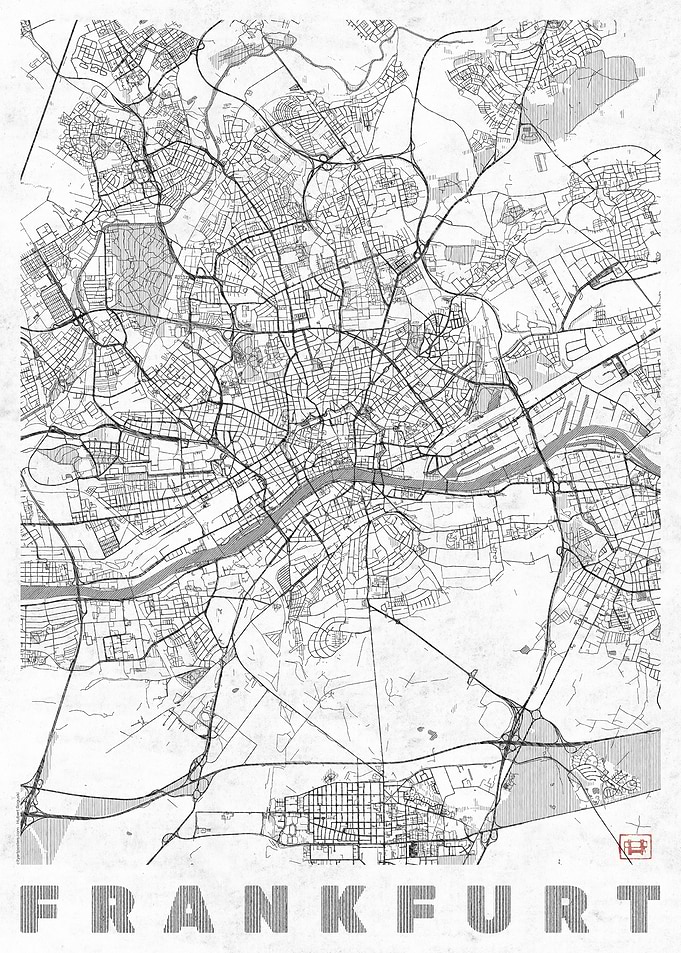 Frankfurt Map Line
