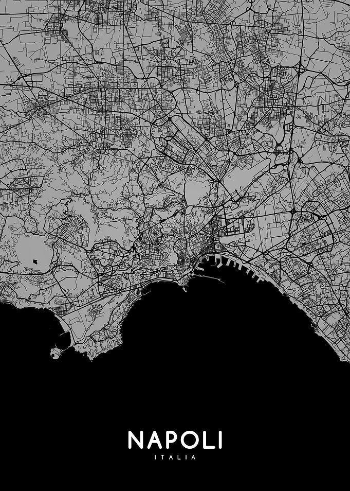 Napoli map BW