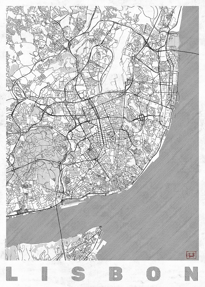 Lisbon Map Line