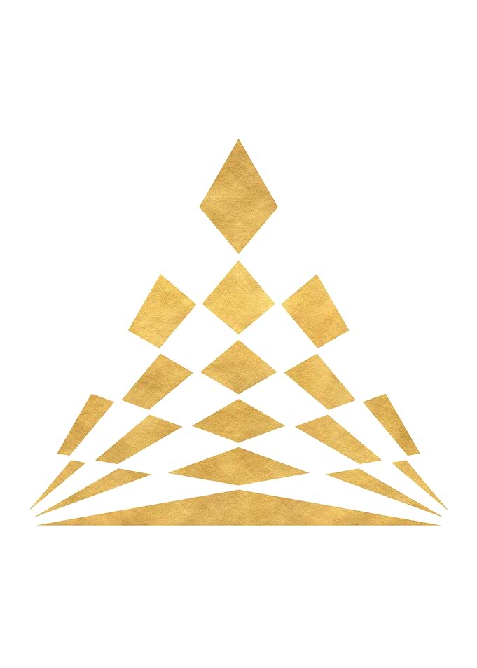 Checkerboard Pyramid Gold