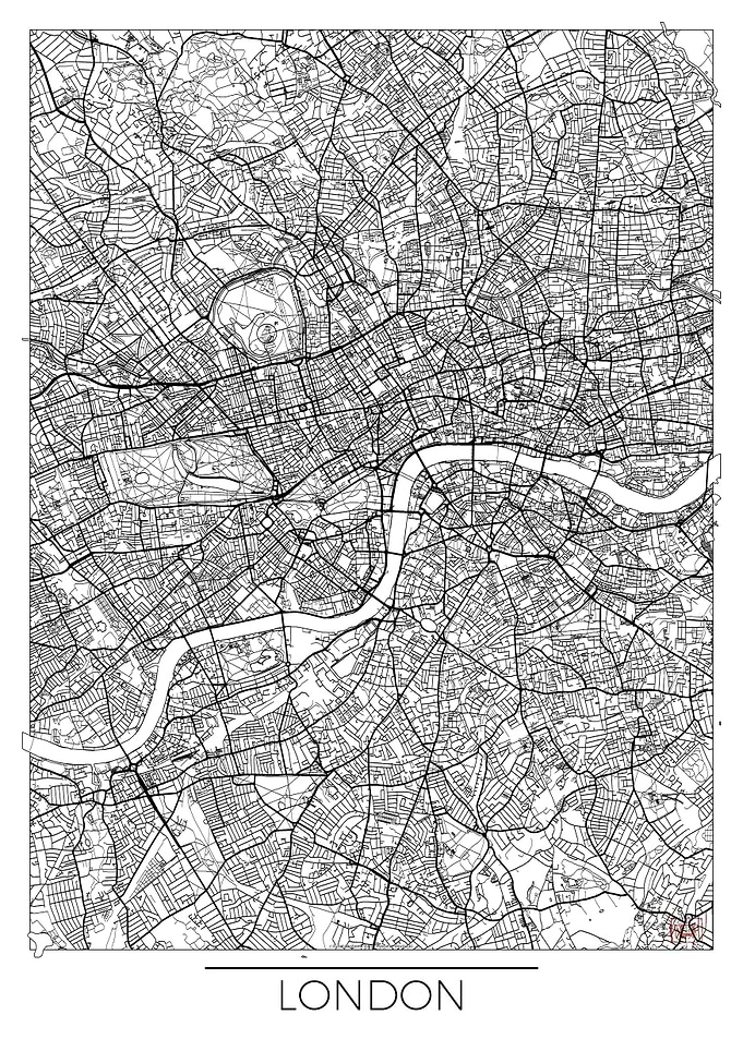 London Map White
