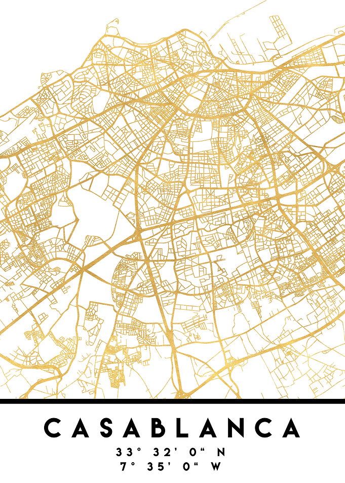 Casablanca Map Morocco