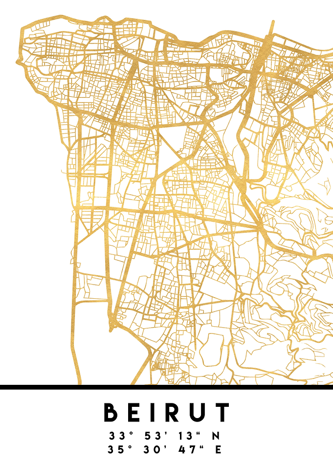 Beirut Map Lebanon