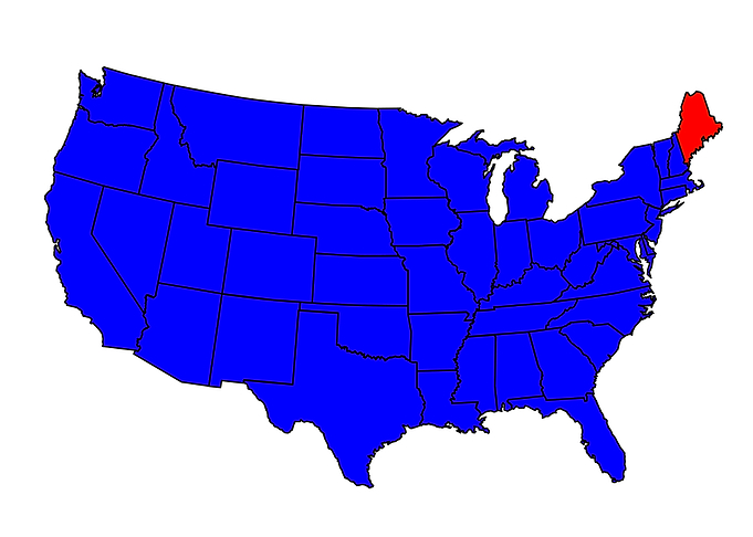 State of Maine Location
