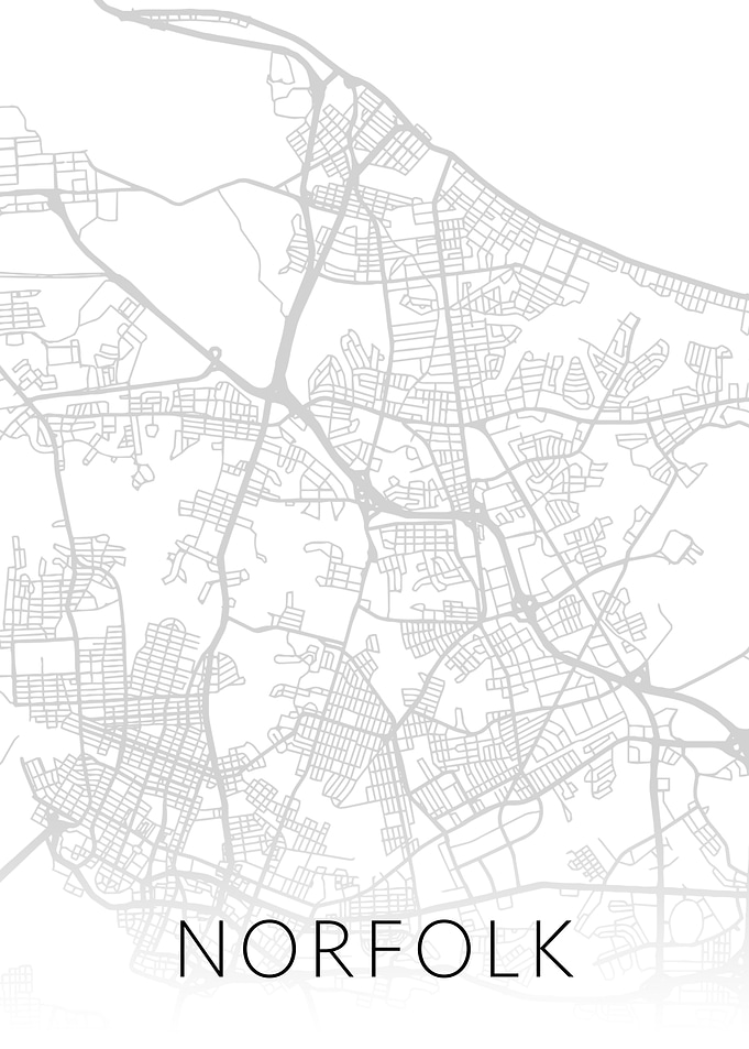 Norfolk Virginia City Map