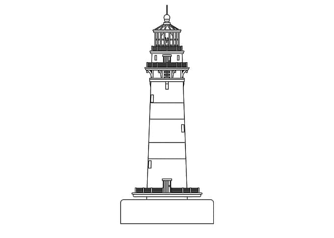 Lighthouse Line Drawing