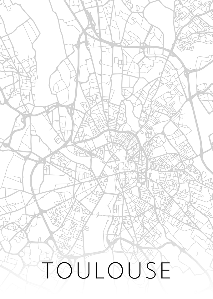 Toulouse France City Map
