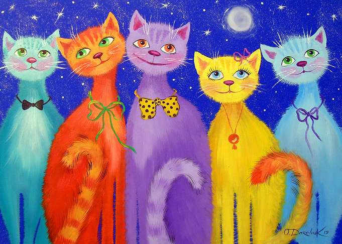 Smiling cats
