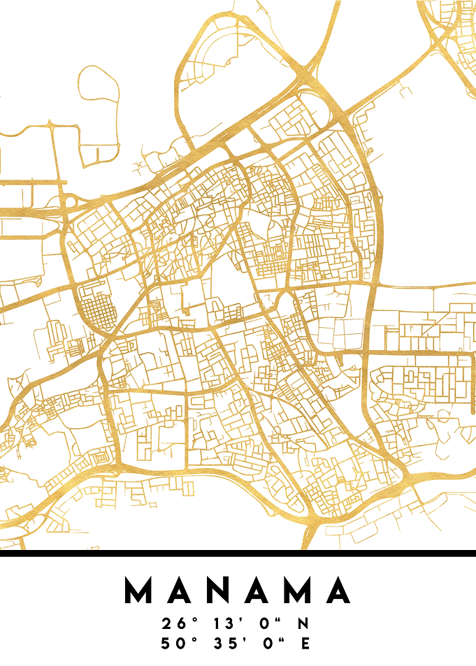 Manama Map Bahrain