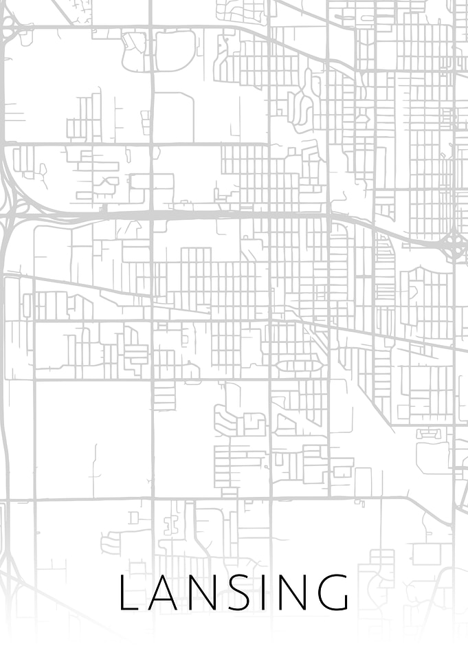 Lansing Michigan City Map