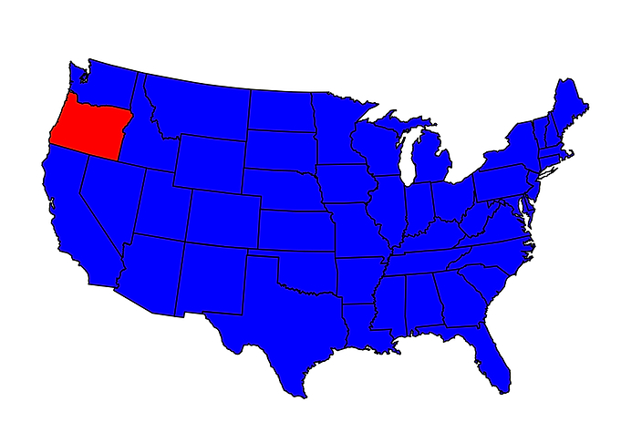State of Oregon Location