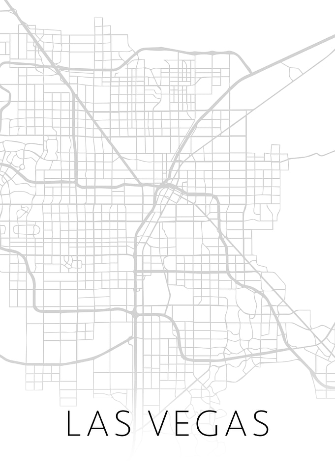 Las Vegas City Map BW