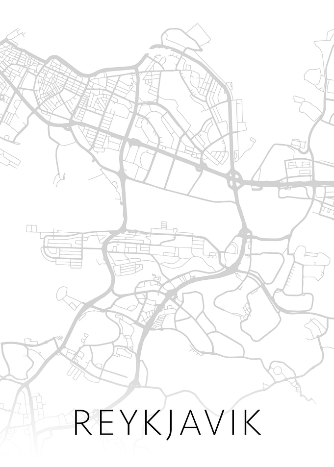 Reykjavik Iceland City Map