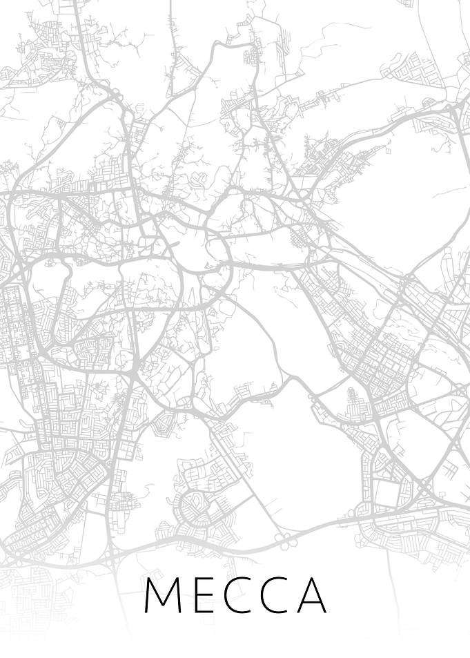Mecca Saudi Arabia City BW