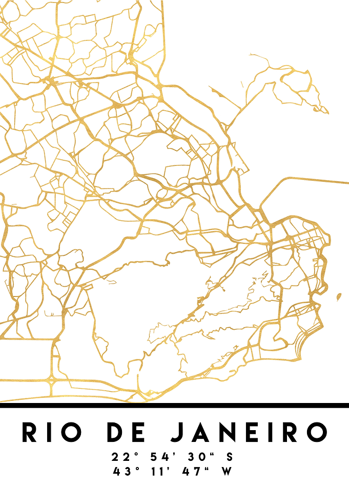 Rio de Janeiro Map Brazil