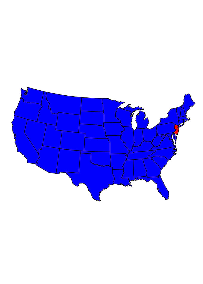 State of New Jersey Map