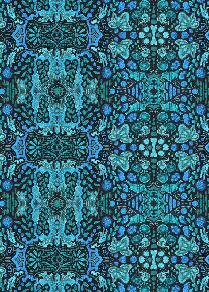 Indian Summer Pattern Blue
