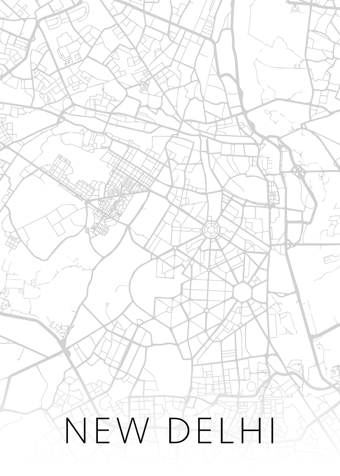 New Delhi India City Map