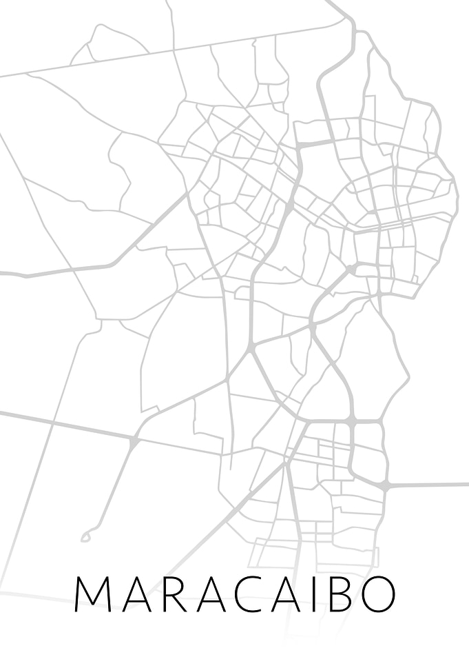 Maracaibo City Map BW