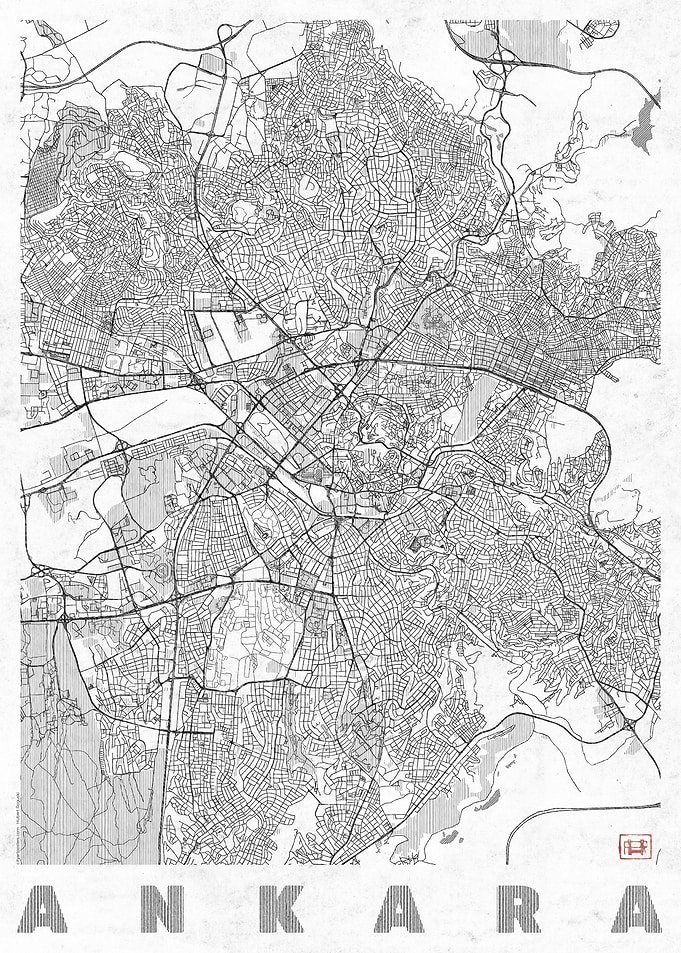 Ankara Map Line