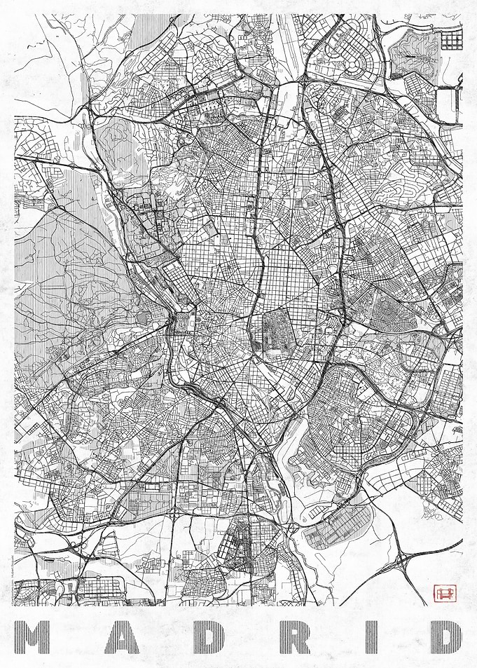 Madrid Map Line