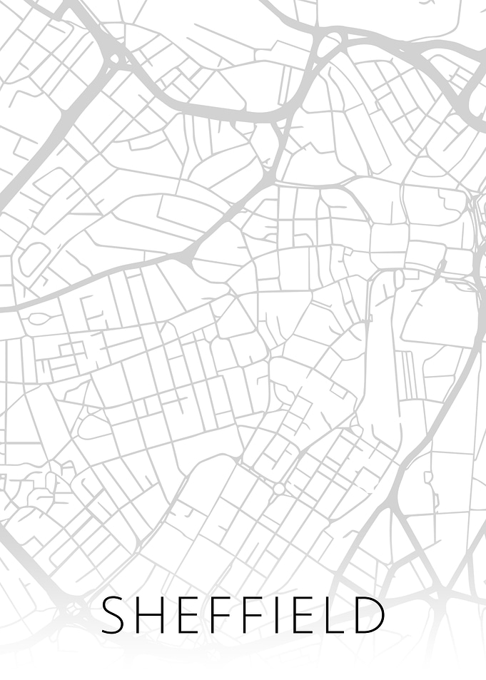 Sheffield England City Map