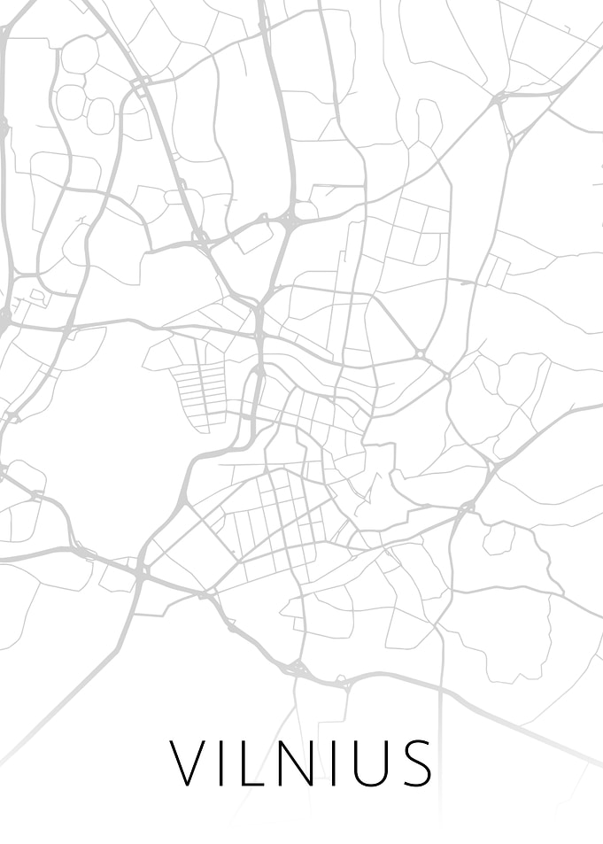 Vilnius Lithuania City Map