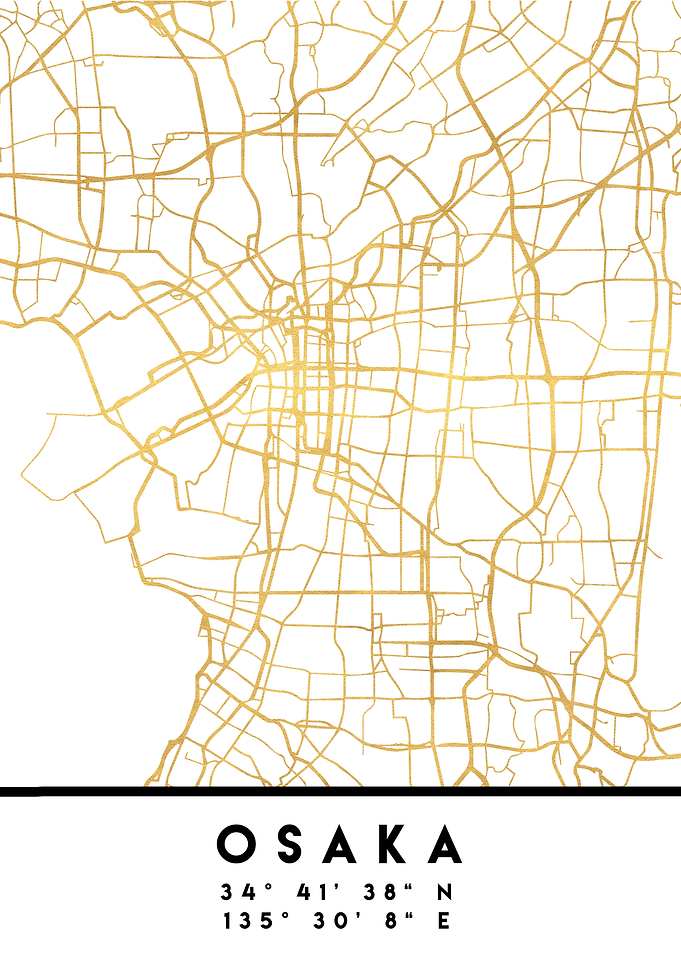 Osaka Map Japan
