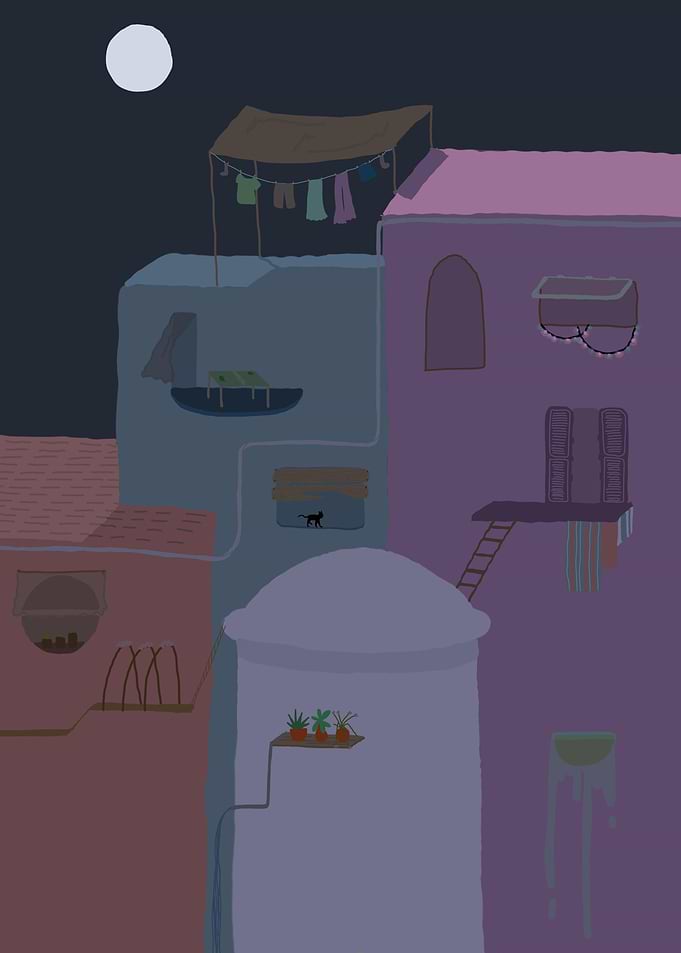 a city at night