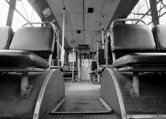 Interior of an old trolley