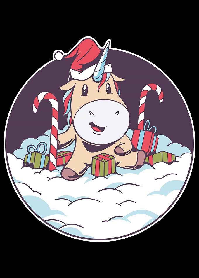 Unicorn at Christmas