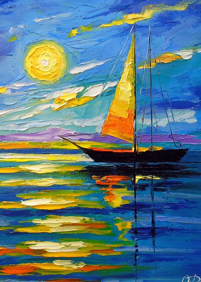 Sailboat at sunset