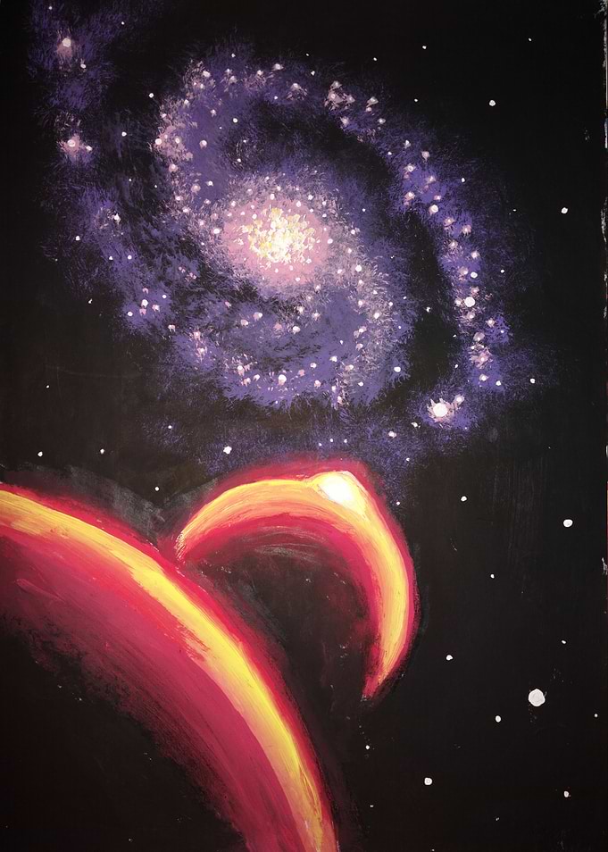 Galaxy and planets