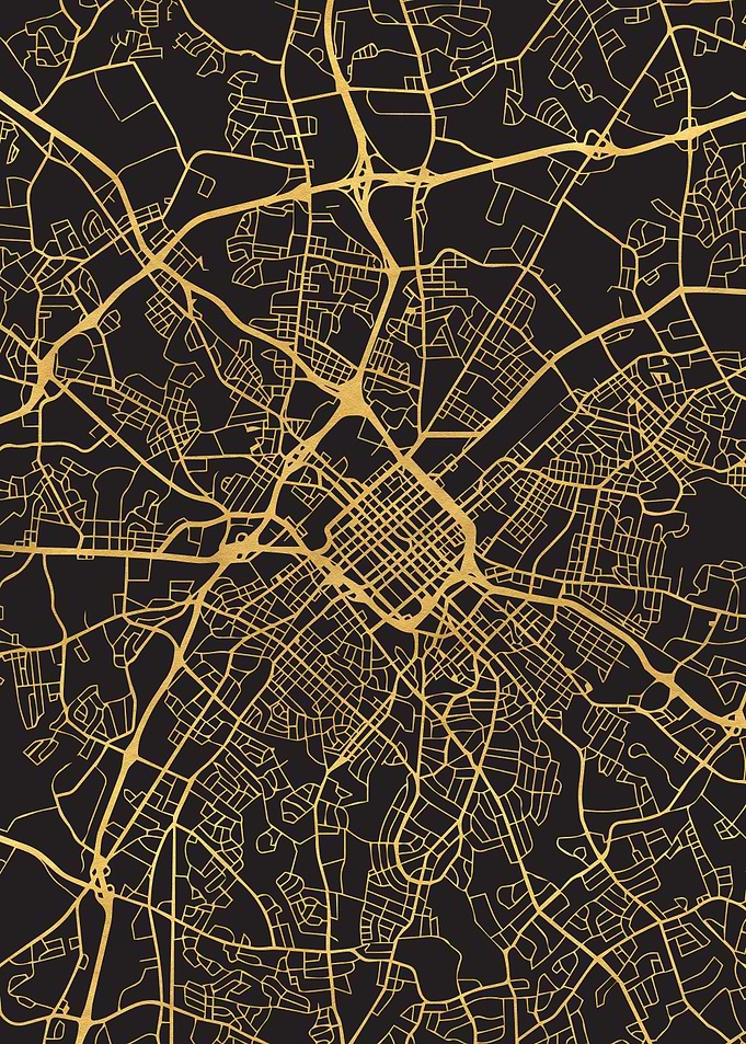Charlotte Map Gold