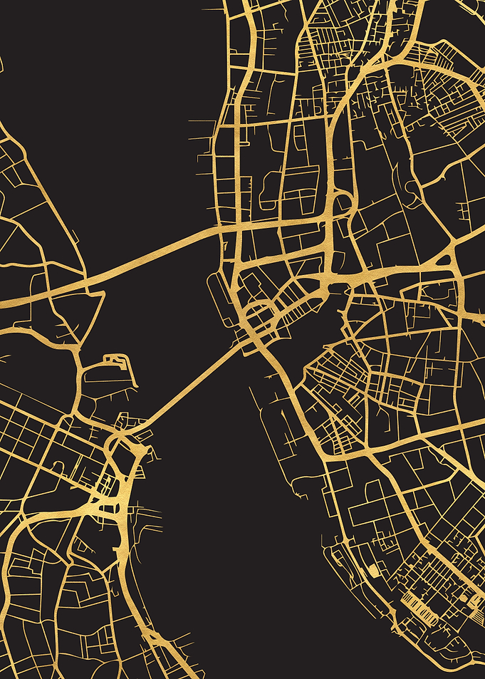 Liverpool Map England Gold