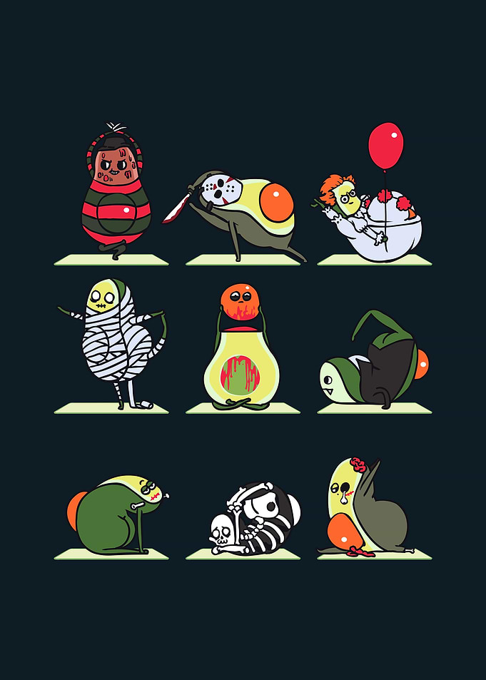 Avocado Yoga Halloween