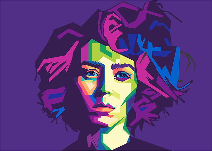 women in wpap popart style