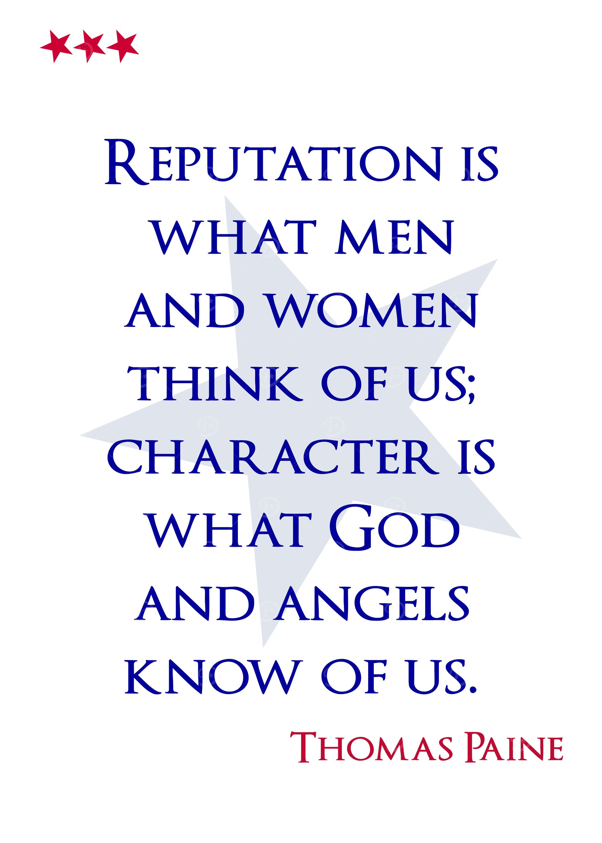 Thomas Paine Reputation