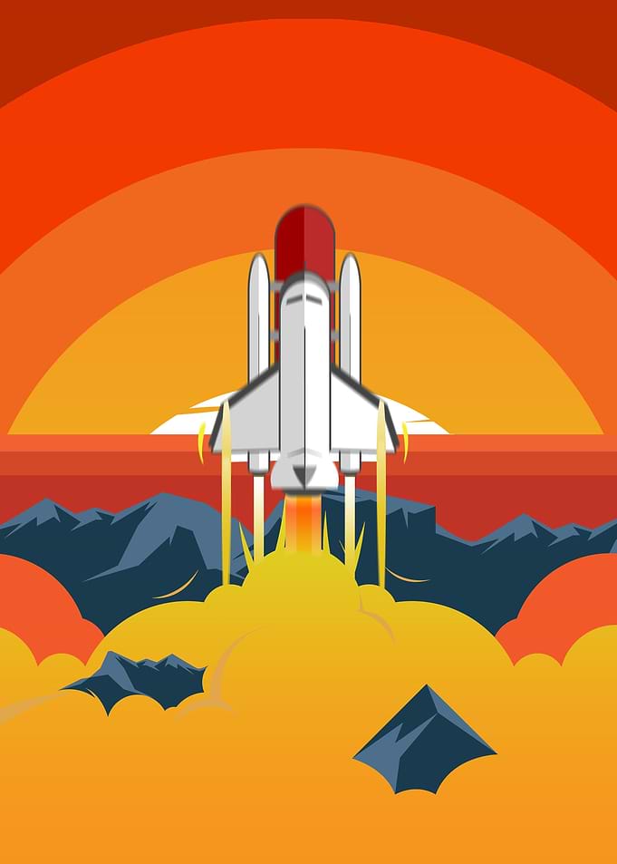 Space Shuttle Sunset
