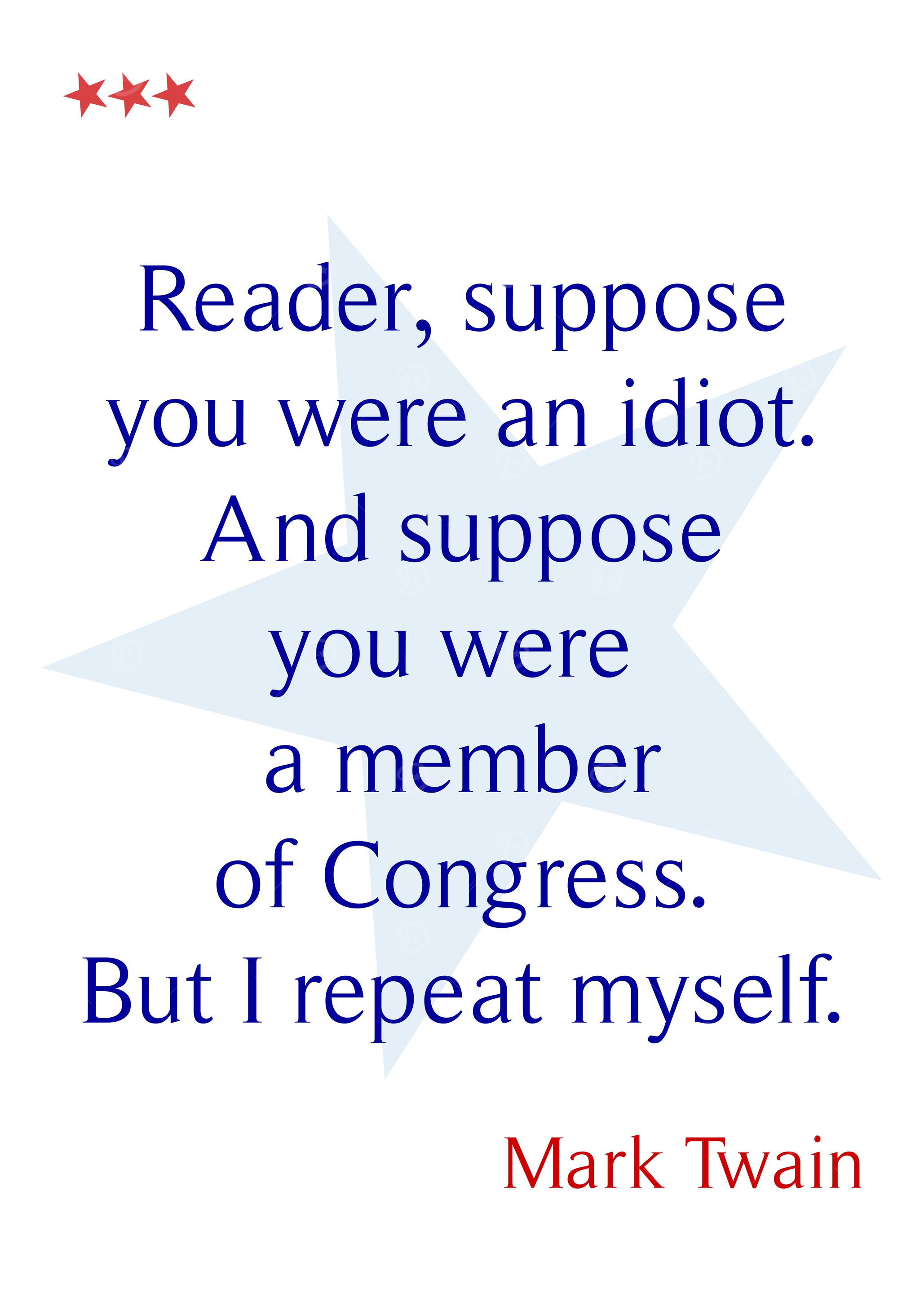 Mark Twain Idiot