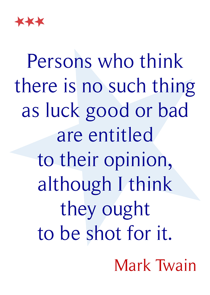 Mark Twain Good Luck