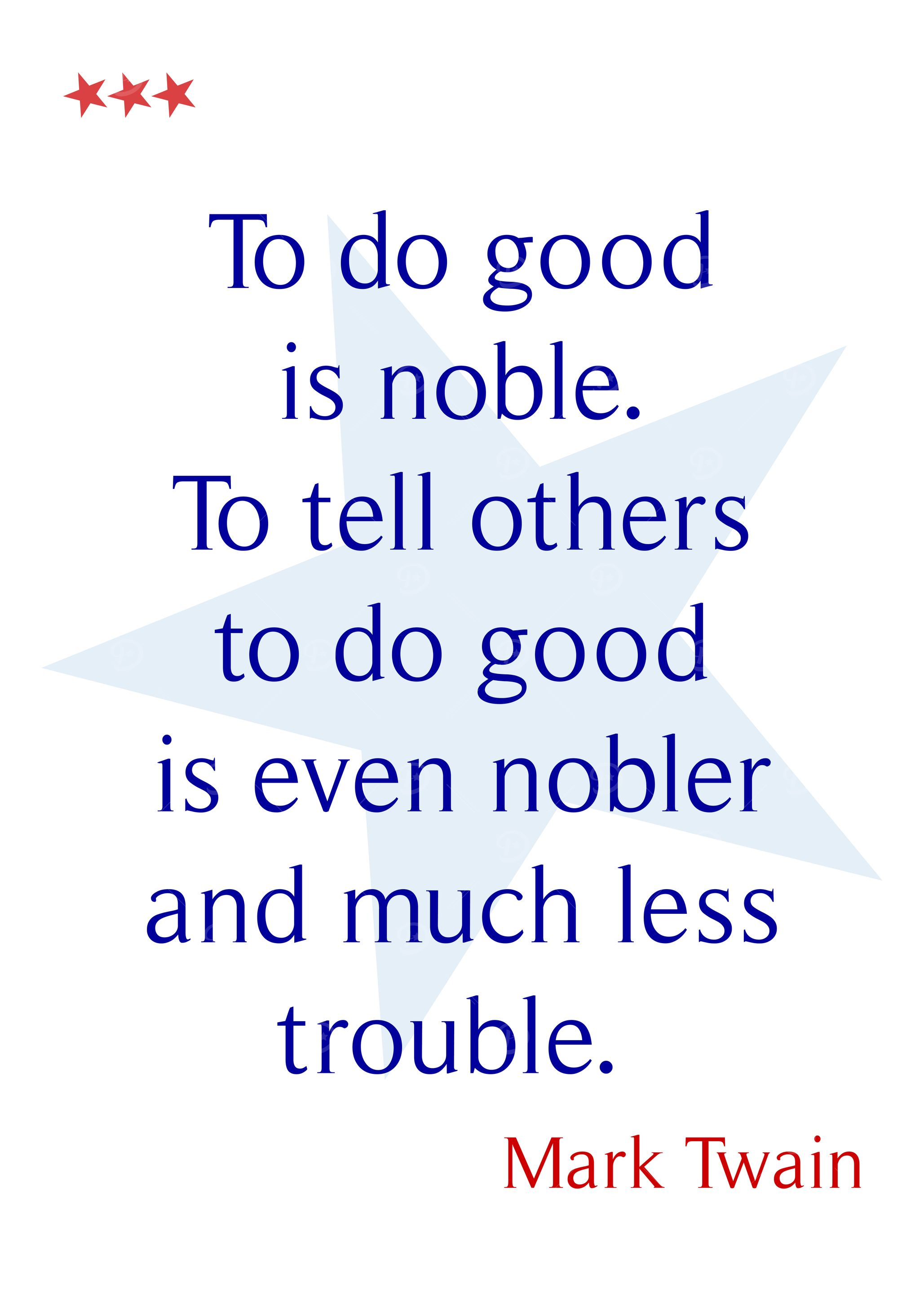 Mark Twain Do Good