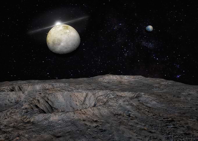 Moon and Earth