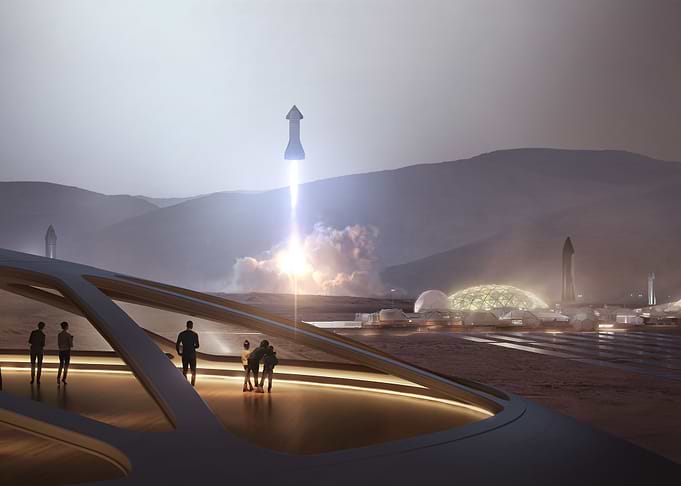 Starship At Mars