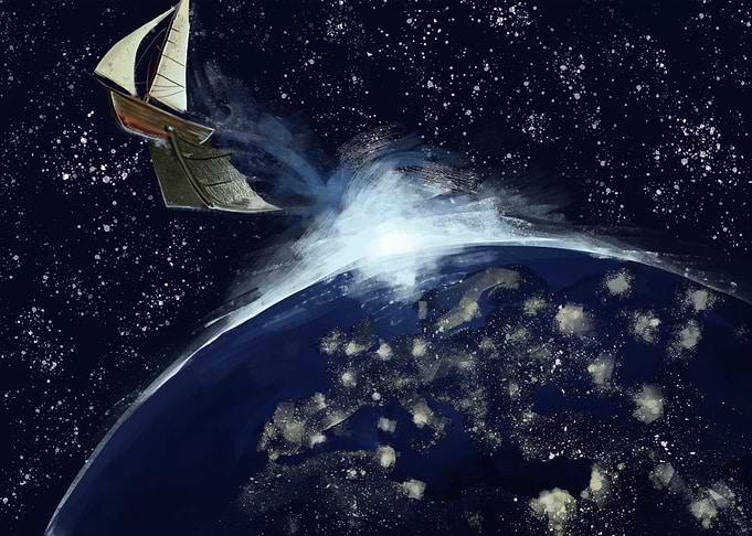 sailboat to the moon