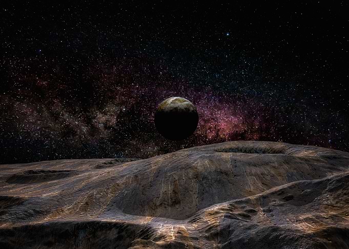 A trip on an asteroid