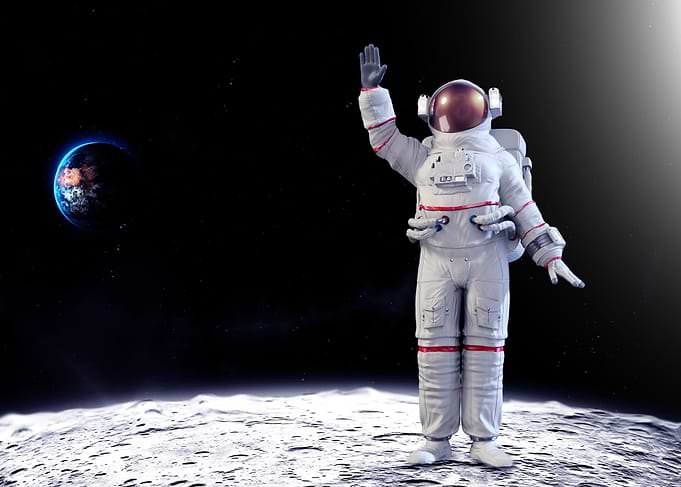 Astronaut on the moon