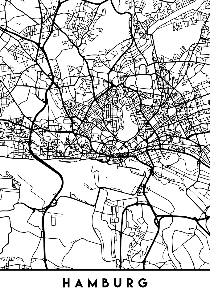 Hamburg Map Germany