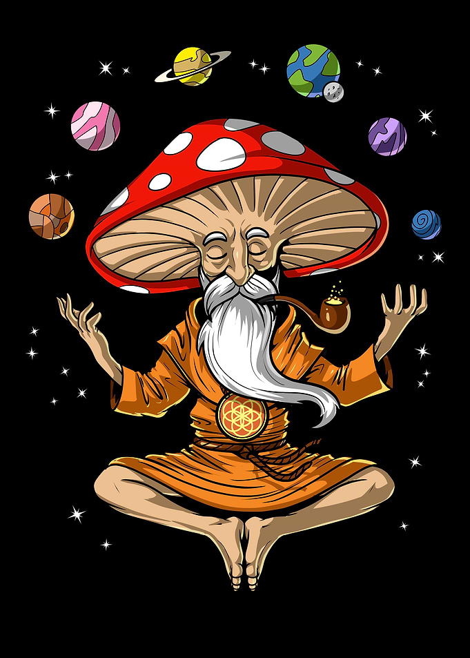 Mushroom Buddha Meditation