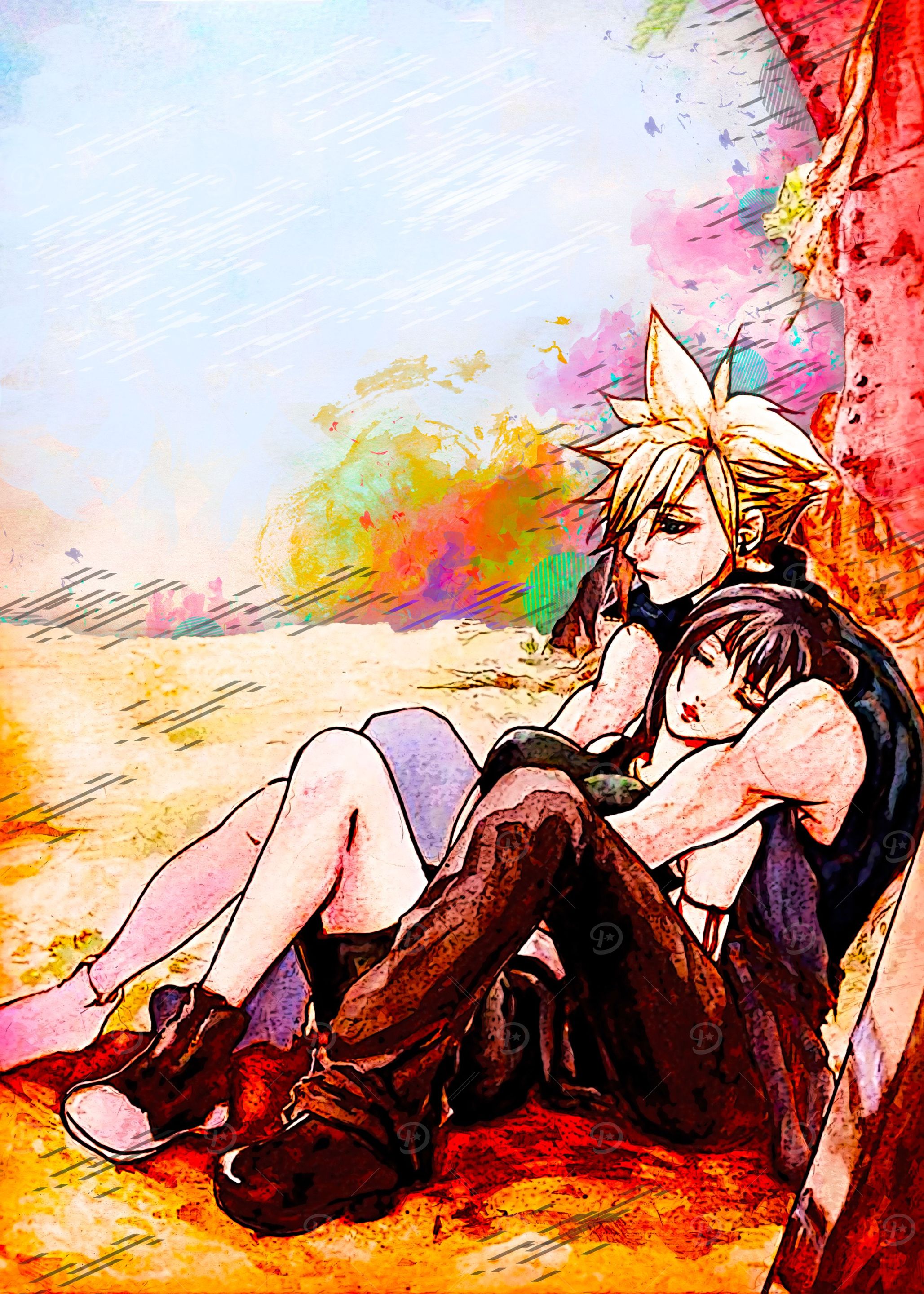 tifa and cloud ffvii